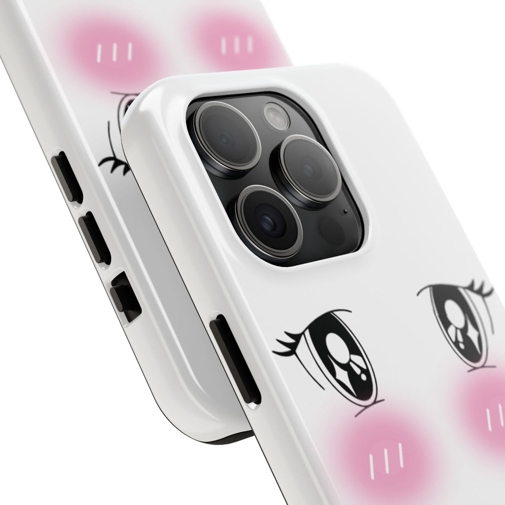 Kawaii Blushing Eyes Phone Case | Tough Phone Case