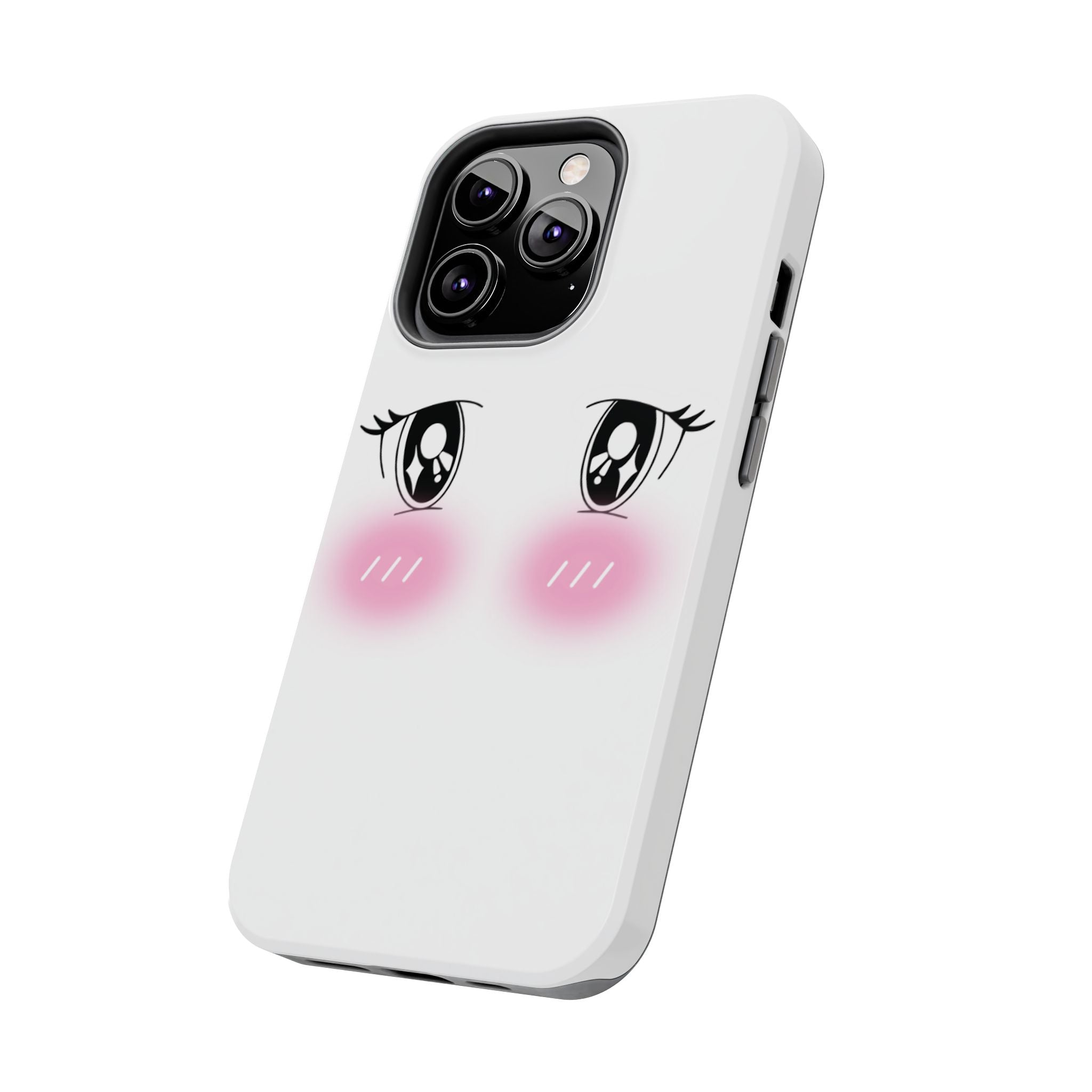 Kawaii Blushing Eyes Phone Case | Tough Phone Case