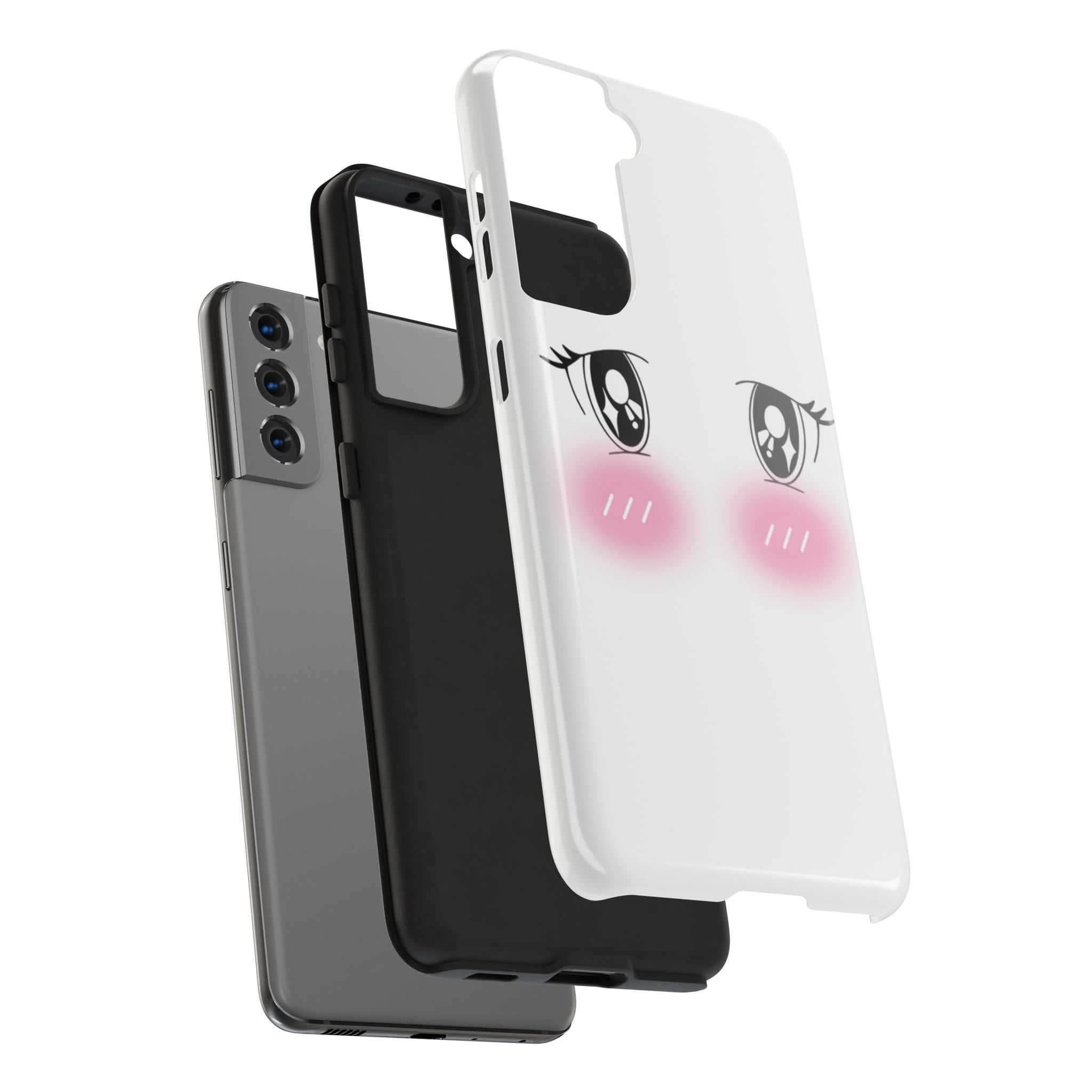 Kawaii Blushing Eyes Phone Case | Tough Phone Case