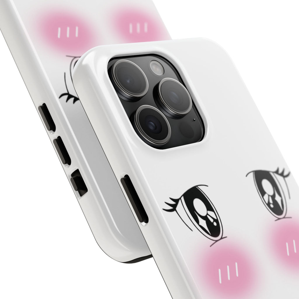 Kawaii Blushing Eyes Phone Case | Tough Phone Case