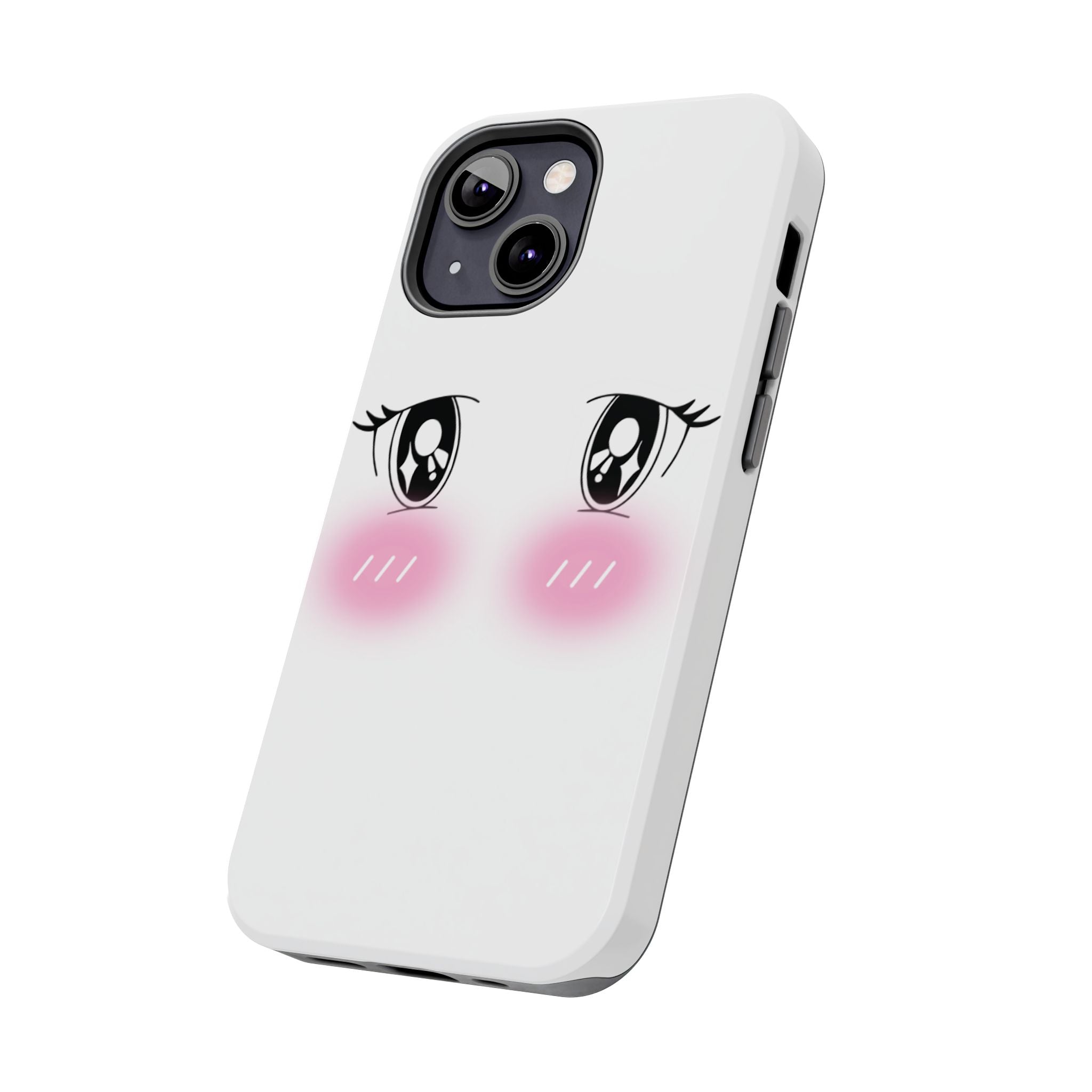 Kawaii Blushing Eyes Phone Case | Tough Phone Case