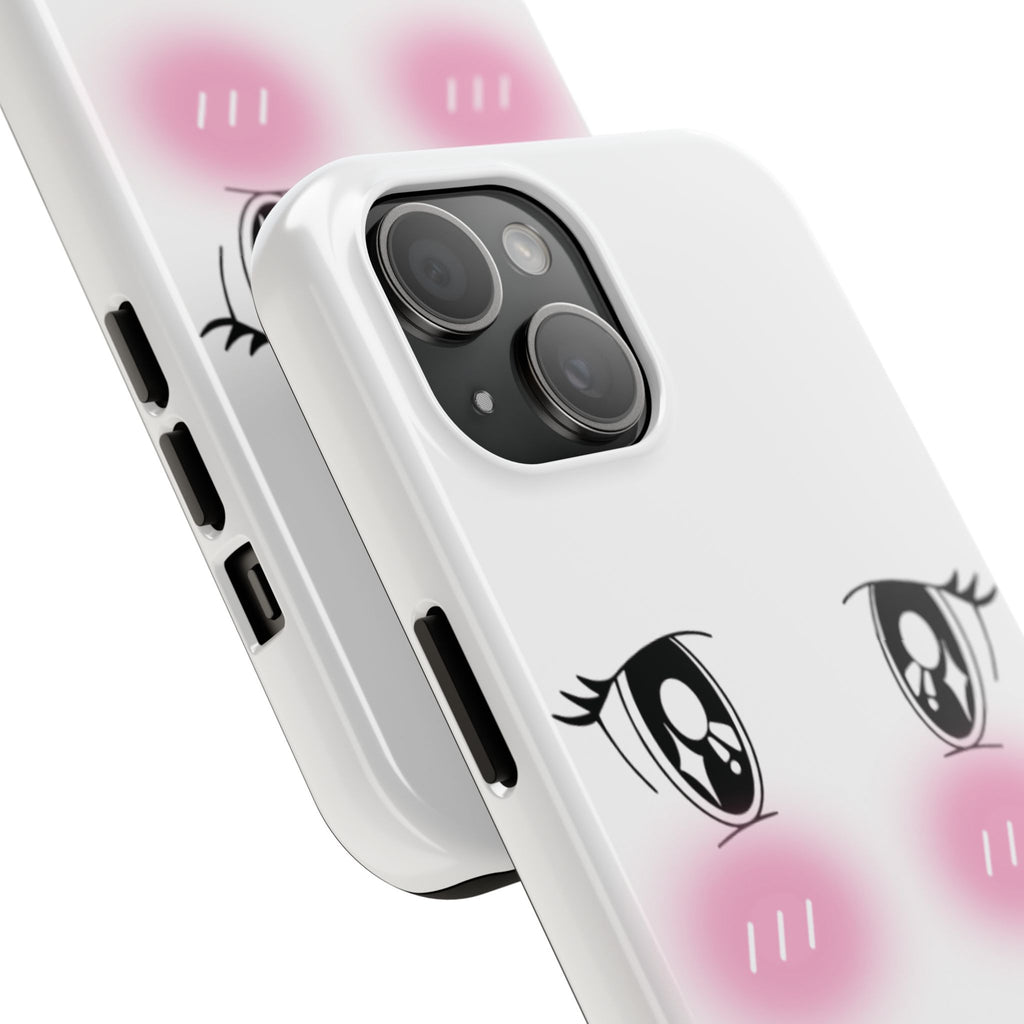 Kawaii Blushing Eyes Phone Case | Tough Phone Case