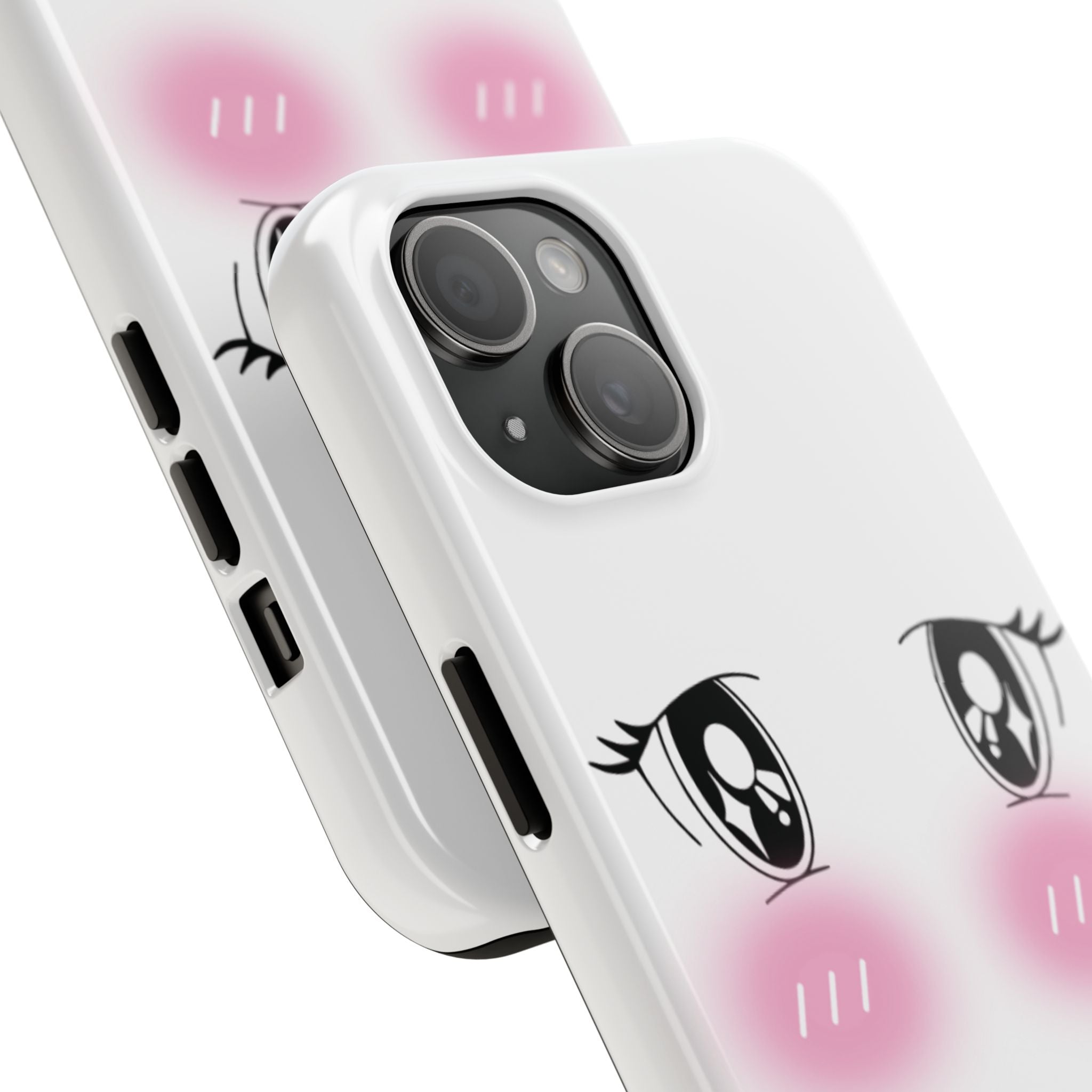Kawaii Blushing Eyes Phone Case | Tough Phone Case