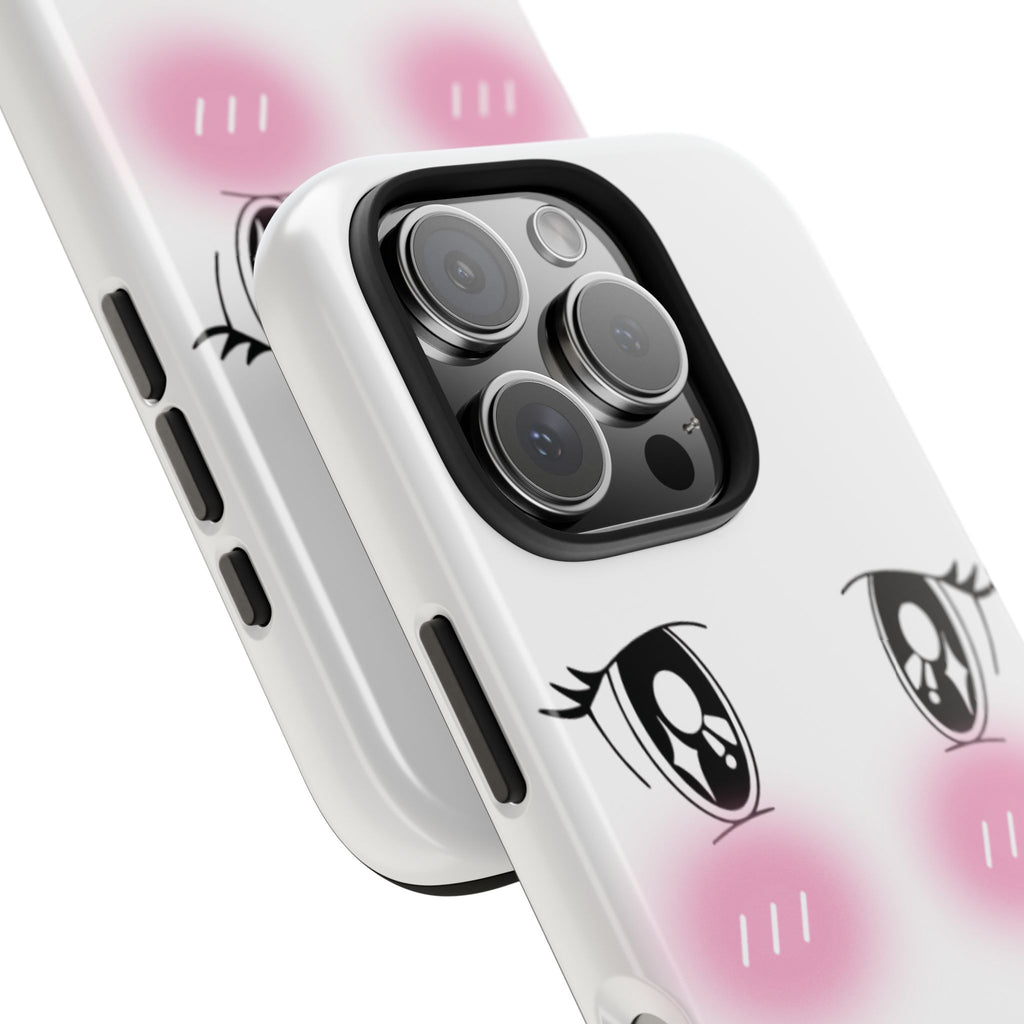 Kawaii Blushing Eyes Phone Case | Tough Phone Case