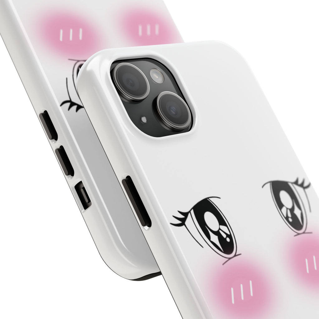 Kawaii Blushing Eyes Phone Case | Tough Phone Case