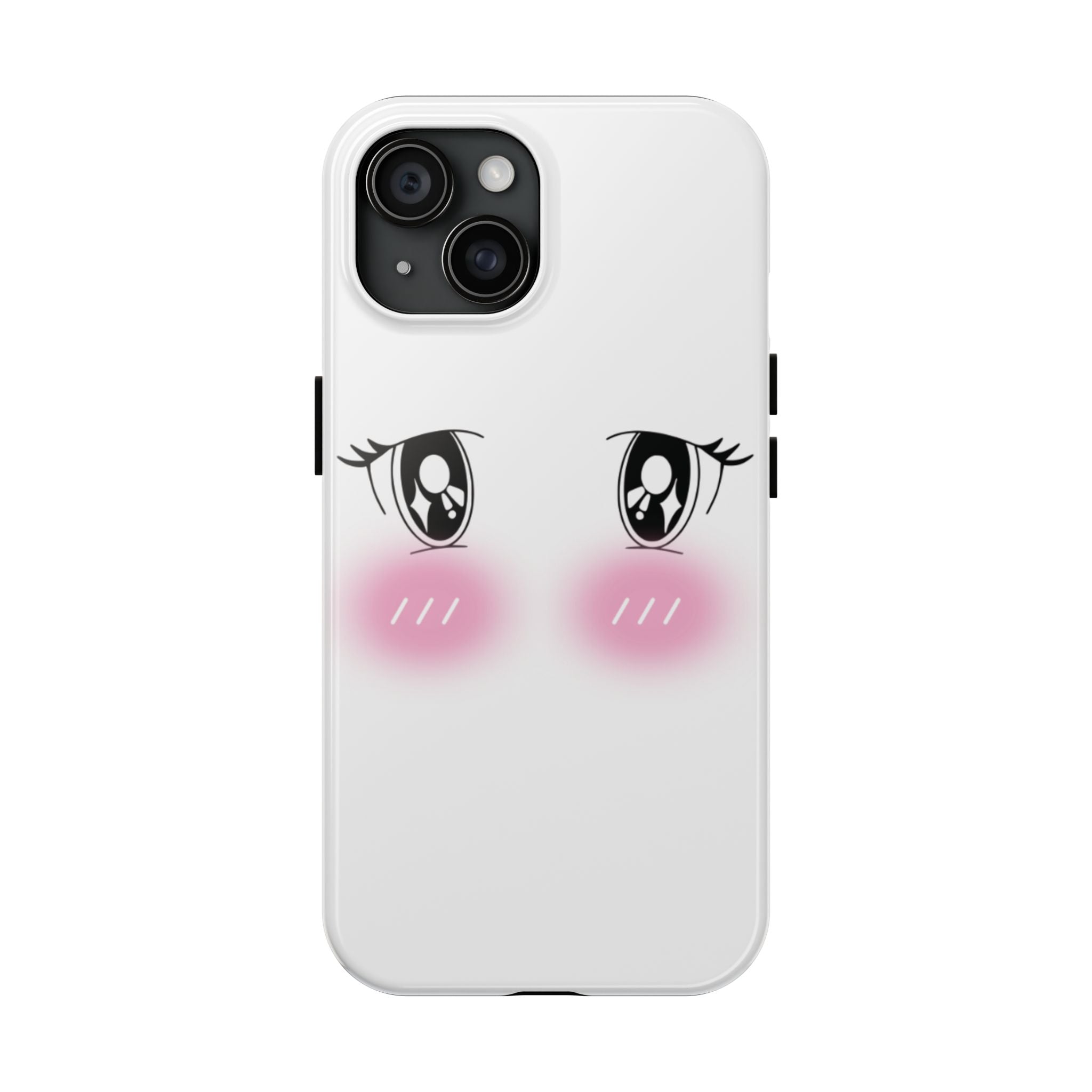 Kawaii Blushing Eyes Phone Case | Tough Phone Case