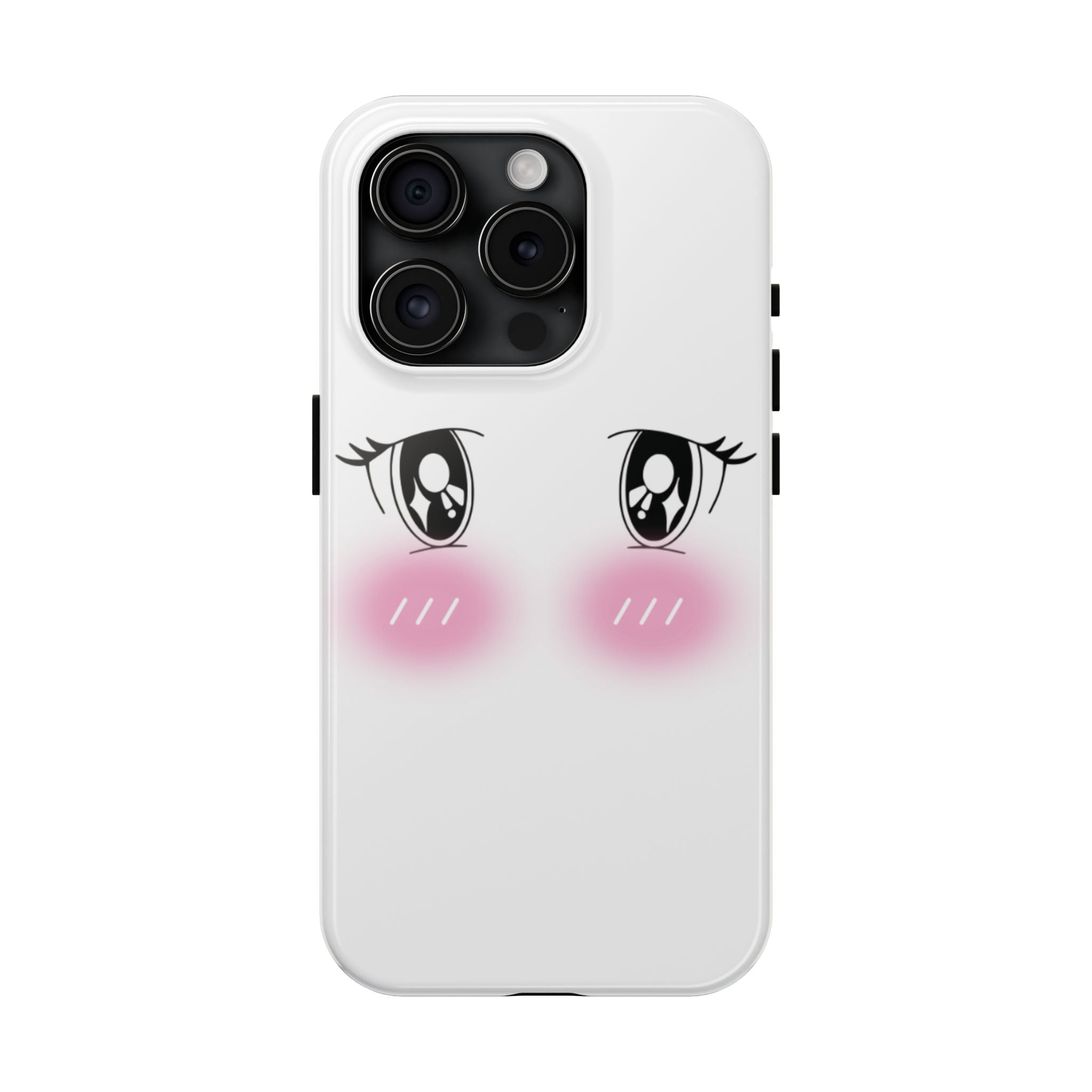 Kawaii Blushing Eyes Phone Case | Tough Phone Case