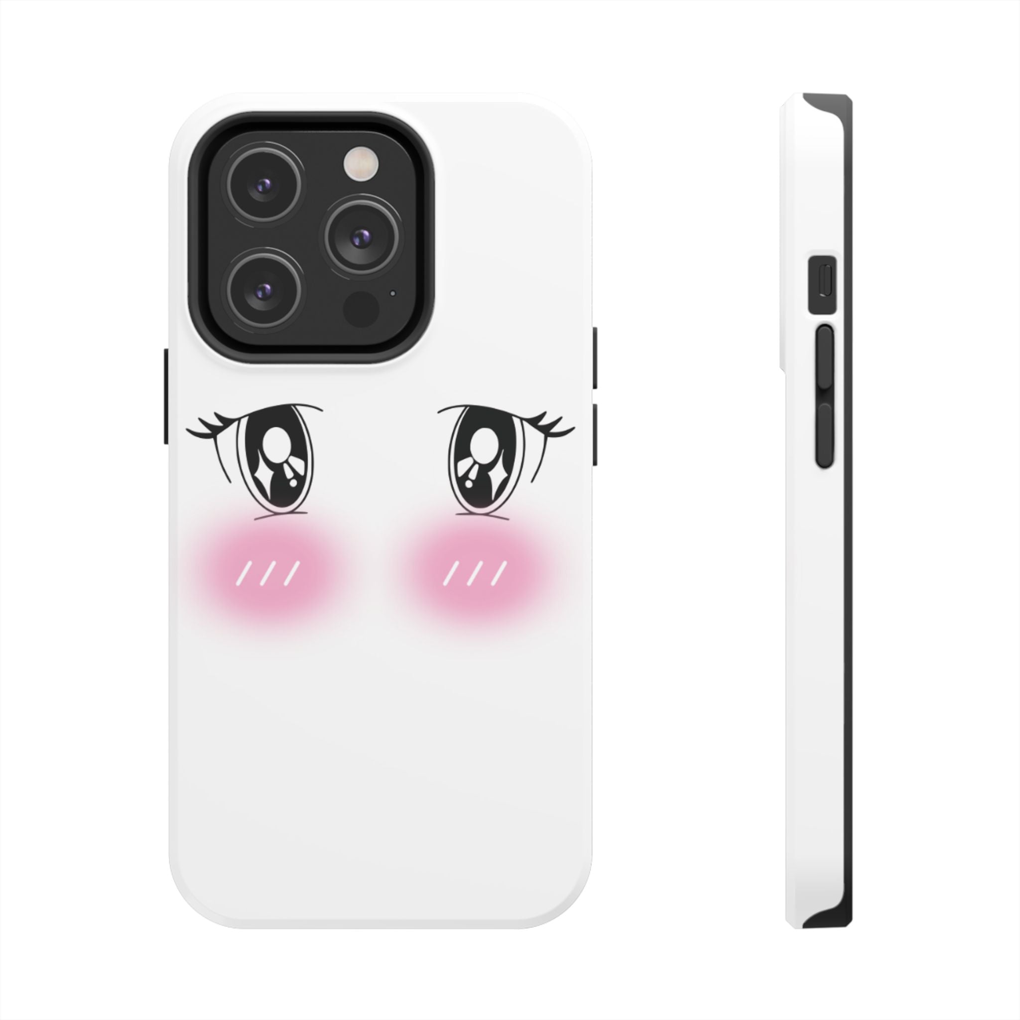 Kawaii Blushing Eyes Phone Case | Tough Phone Case