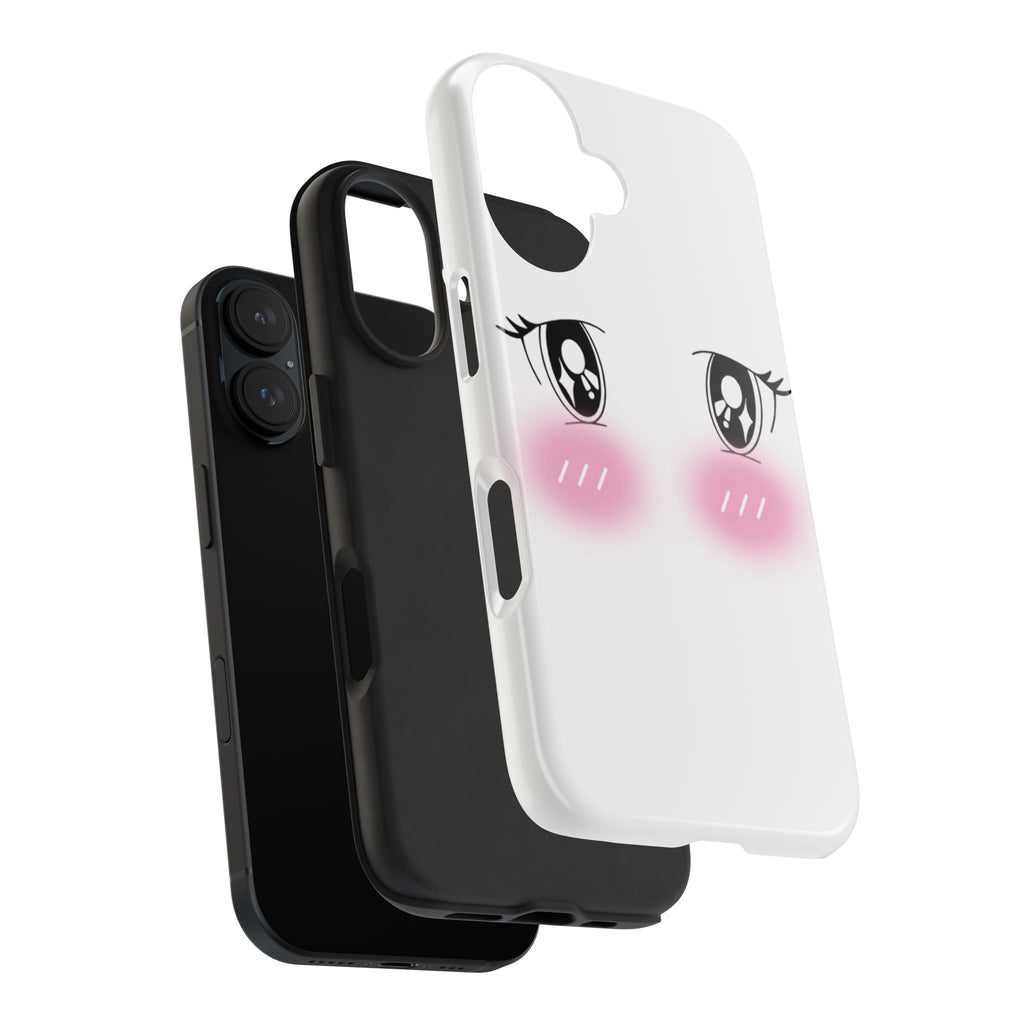 Kawaii Blushing Eyes Phone Case | Tough Phone Case