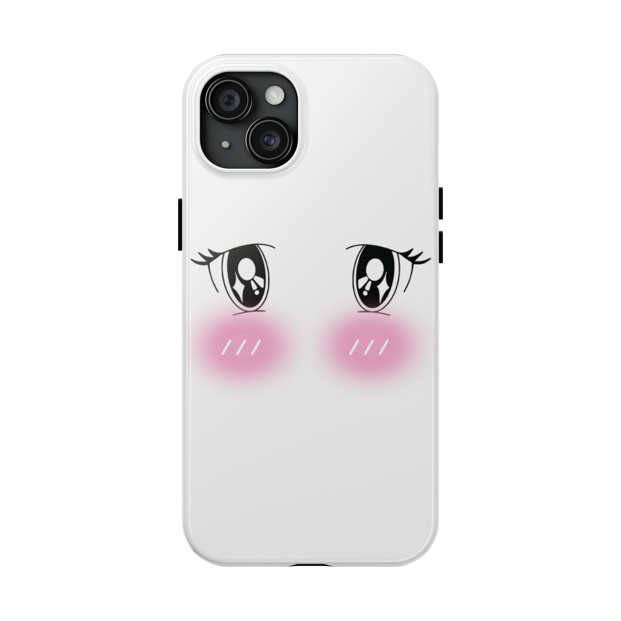 Kawaii Blushing Eyes Phone Case | Tough Phone Case